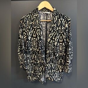 Black & Cream Patterned Women's Jacket